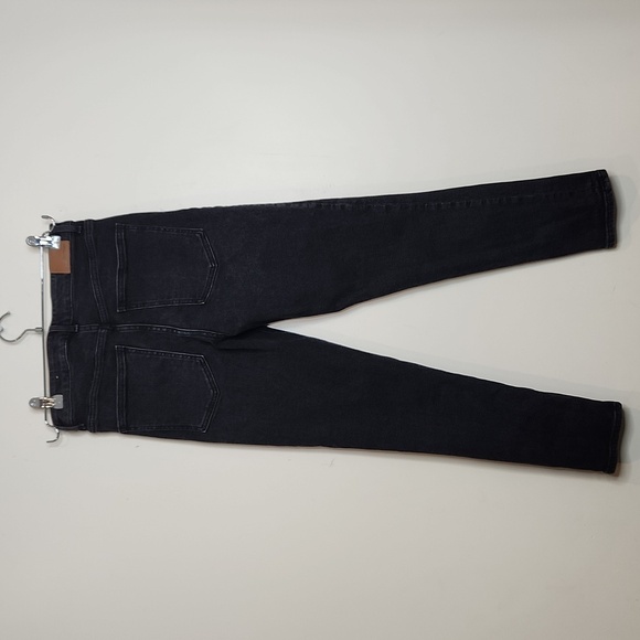 Revtown High Rise Stretch Decade Denim Jeans 28 Ankle Black Dark Wash - Picture 4 of 6